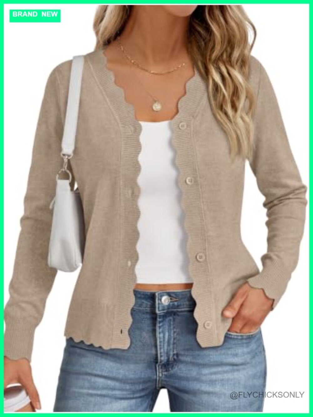 Women's Lightweight Knit Cardigan Long Sleeve V-Neck Button Up